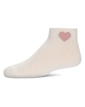 Girls' Welt Applique Anklet Socks