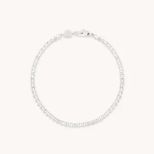 Gleam Bold Tennis Chain Bracelet in Silver