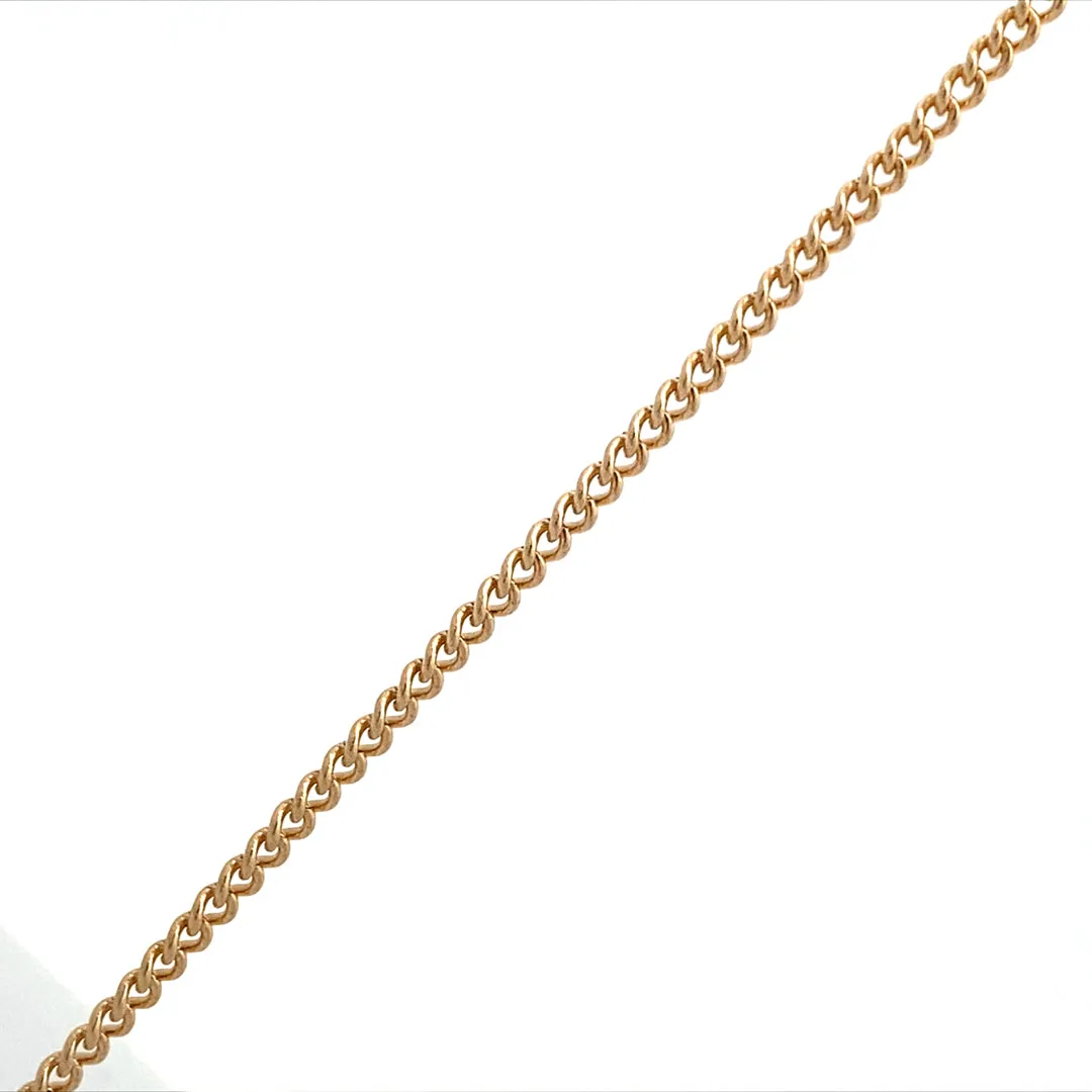 Gold Bracelet Curb Chain 14 Karat Yellow Gold Encircle Permanent