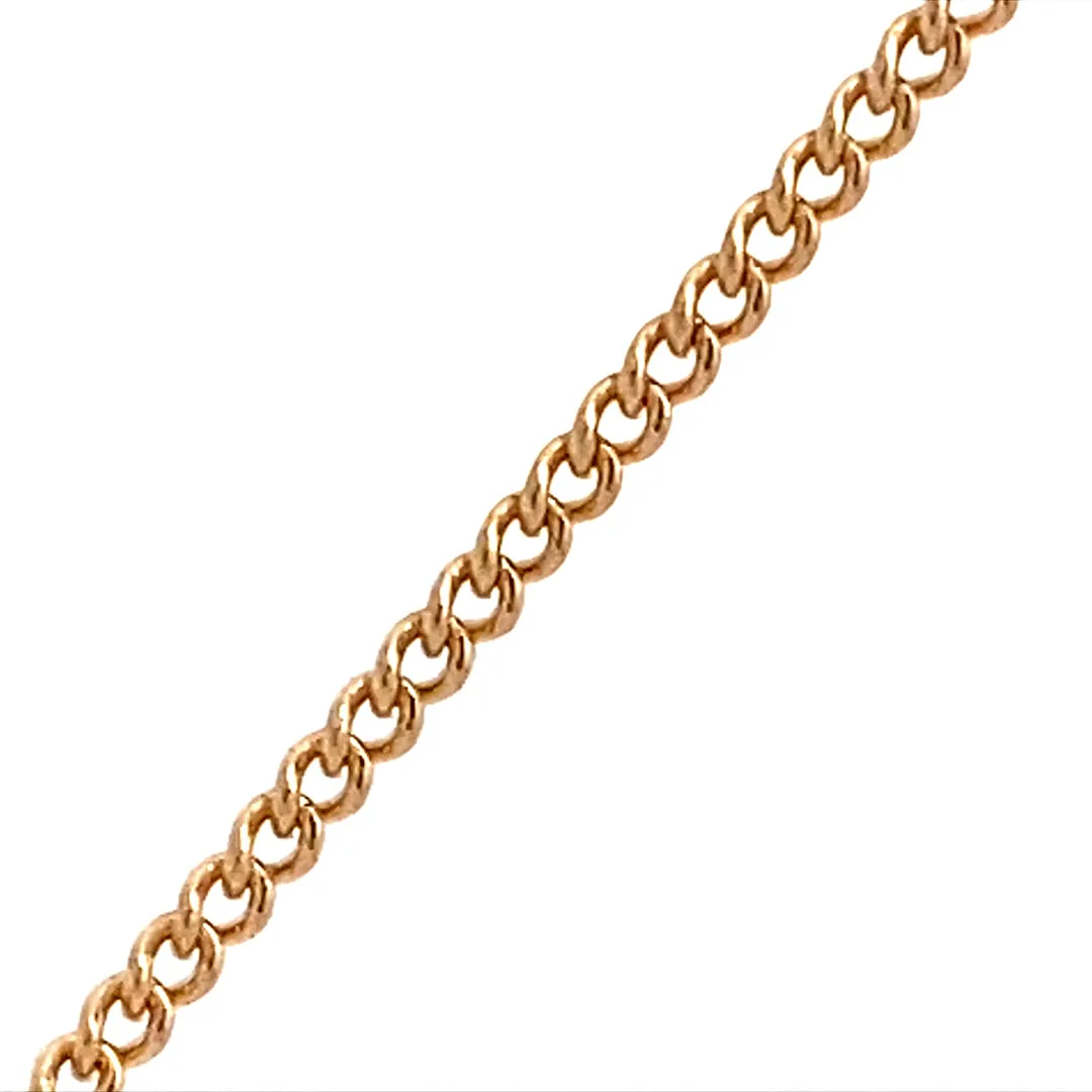 Gold Bracelet Curb Chain 14 Karat Yellow Gold Encircle Permanent