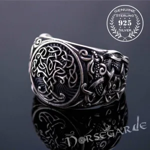 Handcrafted Yggdrasil Mammen Style Ring - Sterling Silver