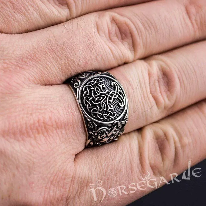 Handcrafted Yggdrasil Mammen Style Ring - Sterling Silver