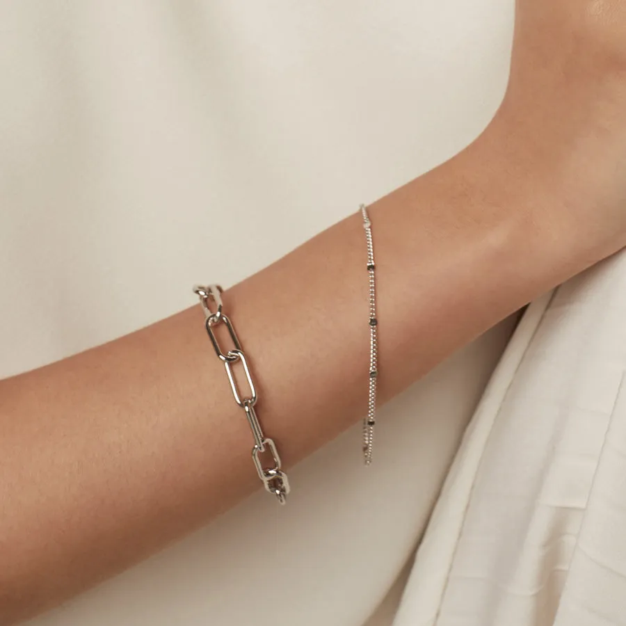 Harlow Curb Chain Silver Bracelet