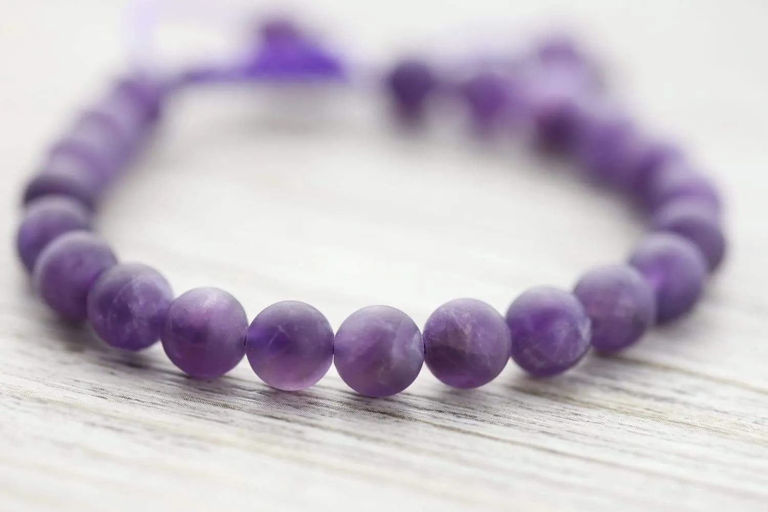 Healing Matte Amethyst Wrist Mala