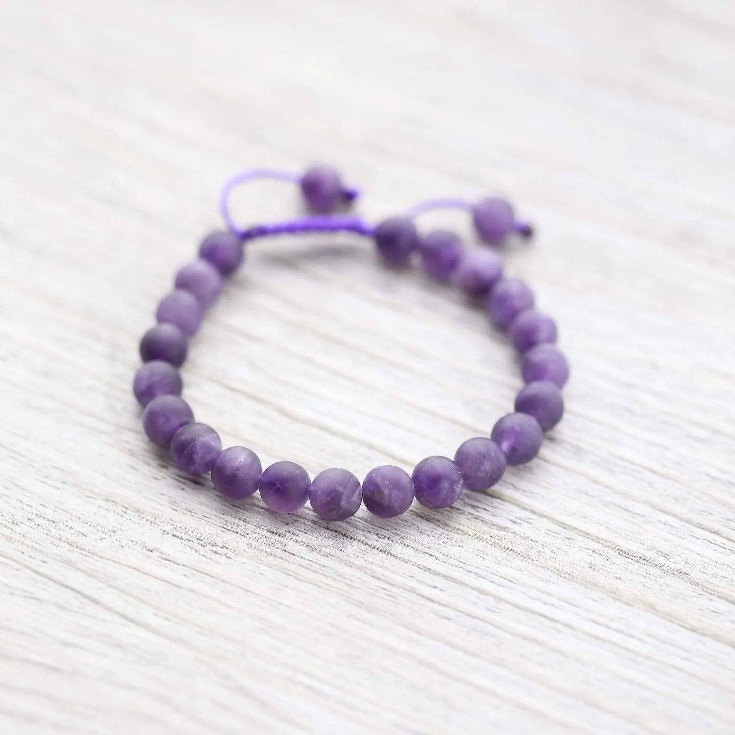 Healing Matte Amethyst Wrist Mala