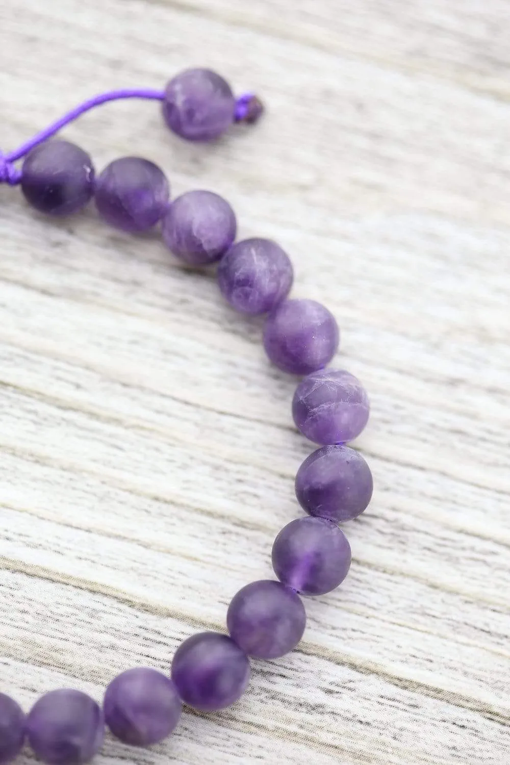 Healing Matte Amethyst Wrist Mala