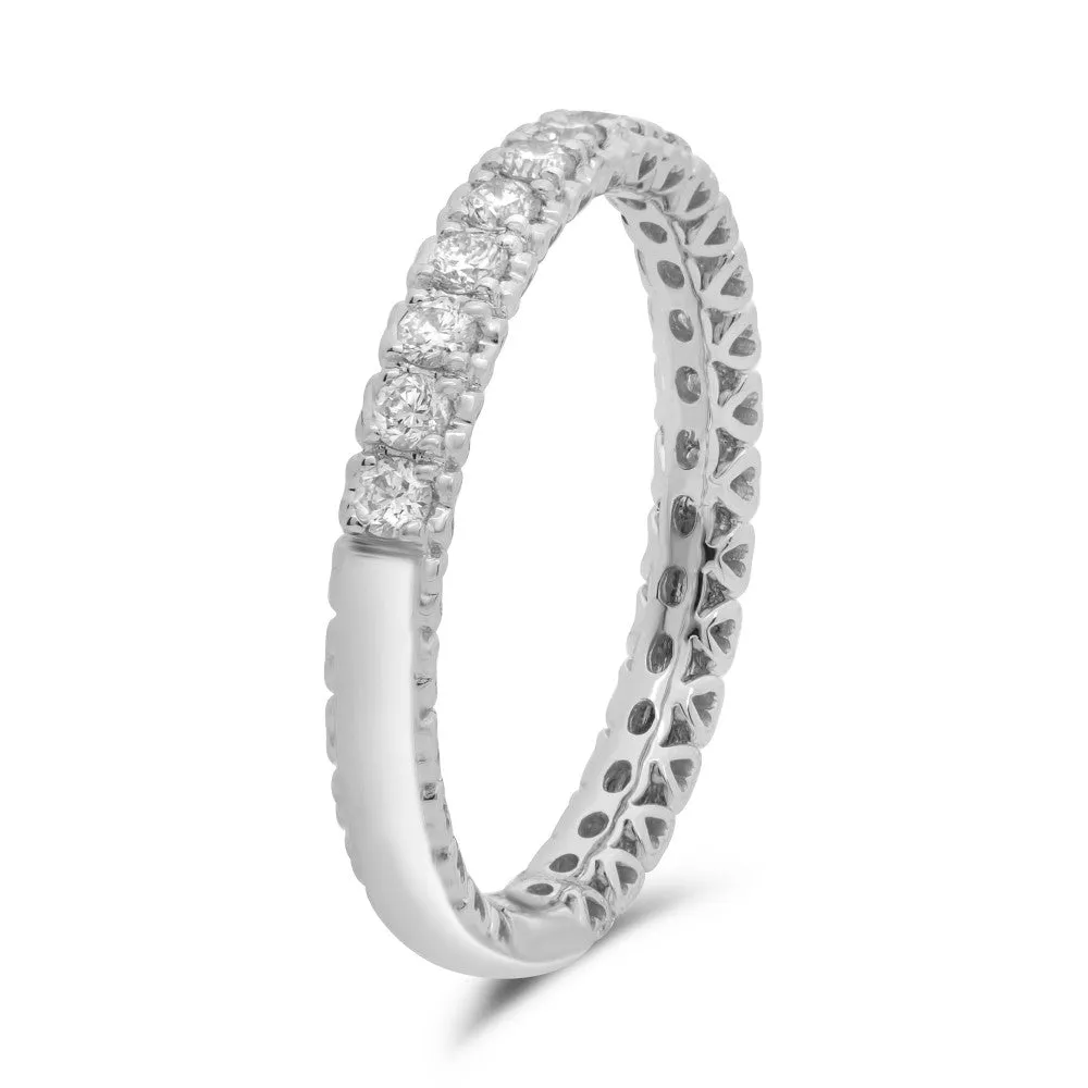 HIDDEN HEART HALF PAVE PAND