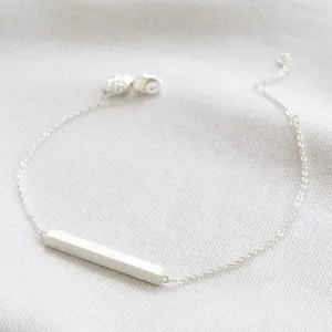 Horizontal Bar Bracelet in Silver