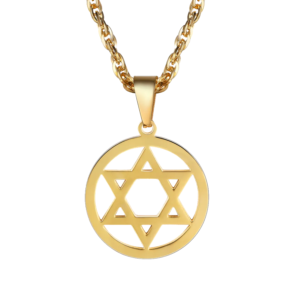 Jewish Star of David Pendant Necklace for Men Women