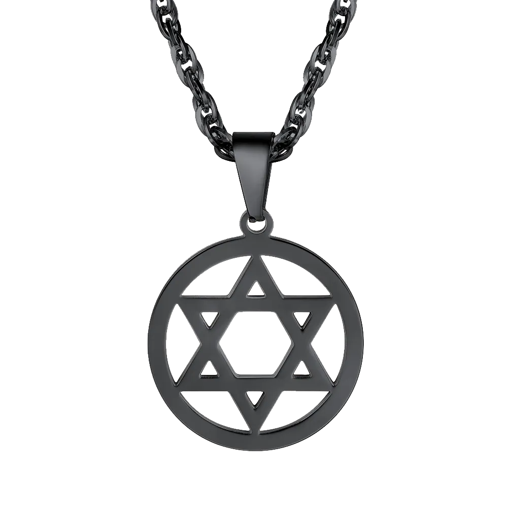 Jewish Star of David Pendant Necklace for Men Women