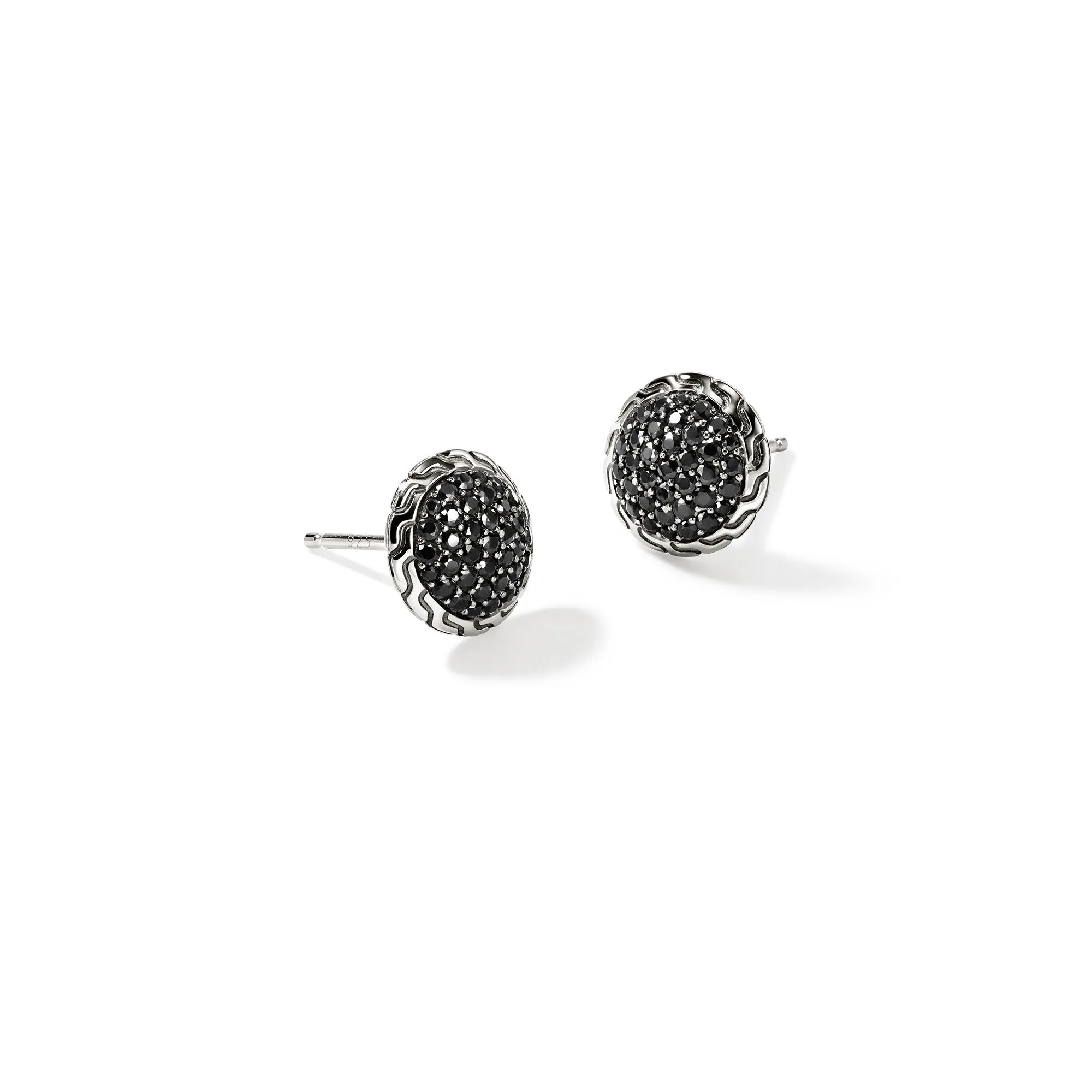 JH Essential Pavé Stud Earring, Sterling Silver, Gemstones, 10MM