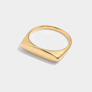 Katie Loxton Signet Waterproof Gold Ring Large (P)