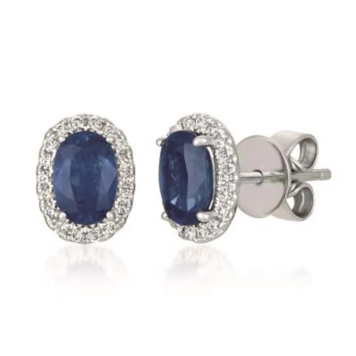 Le Vian Earrings featuring Blueberry Sapphire and Vanilla Diamonds in 14K Vanilla Gold