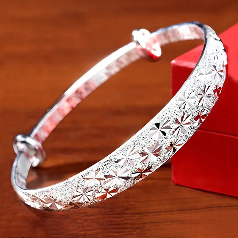 Leaf Shaped Adjustable Cuff Bangle Bracelets