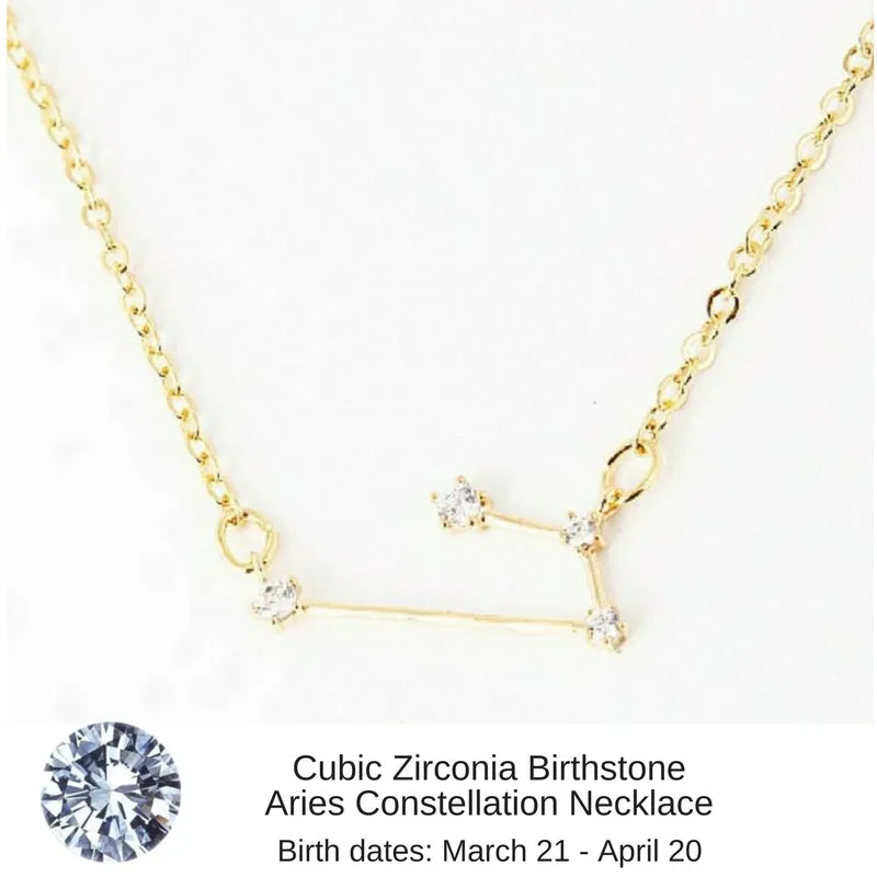 Libra Constellation Zodiac Necklace with Light Pink Birthstone - "Star Candy"