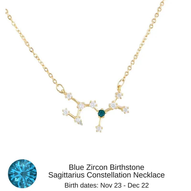 Libra Constellation Zodiac Necklace with Light Pink Birthstone - "Star Candy"