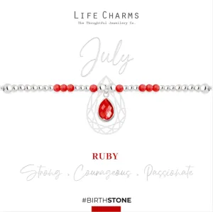 Life Charms July Birthstone Bracelet