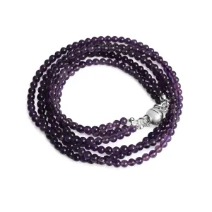 Long Strand Necklace - Amethyst