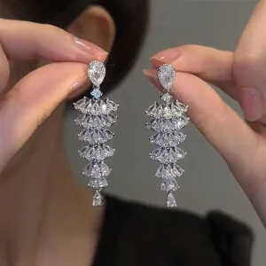 LovelyLovely Sparkling Zircon Drop Earrings