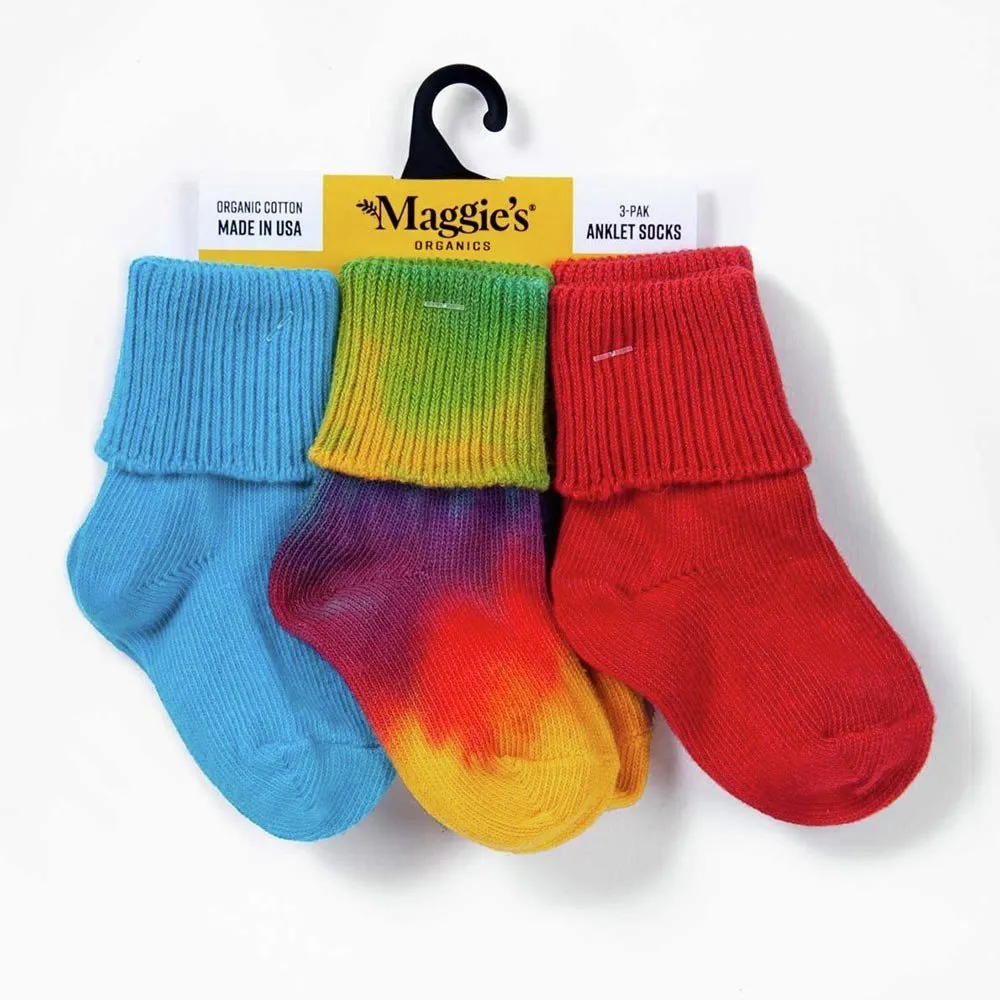 Maggie's Organics Tie-Dye Infant Socks 3 Pack