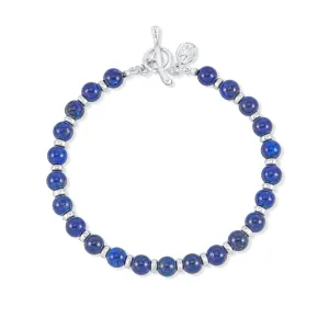 Men's Lapis Lazuli Halo Bracelet