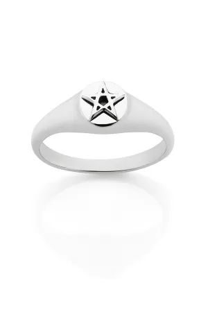 Mini Pentagram Signet Ring