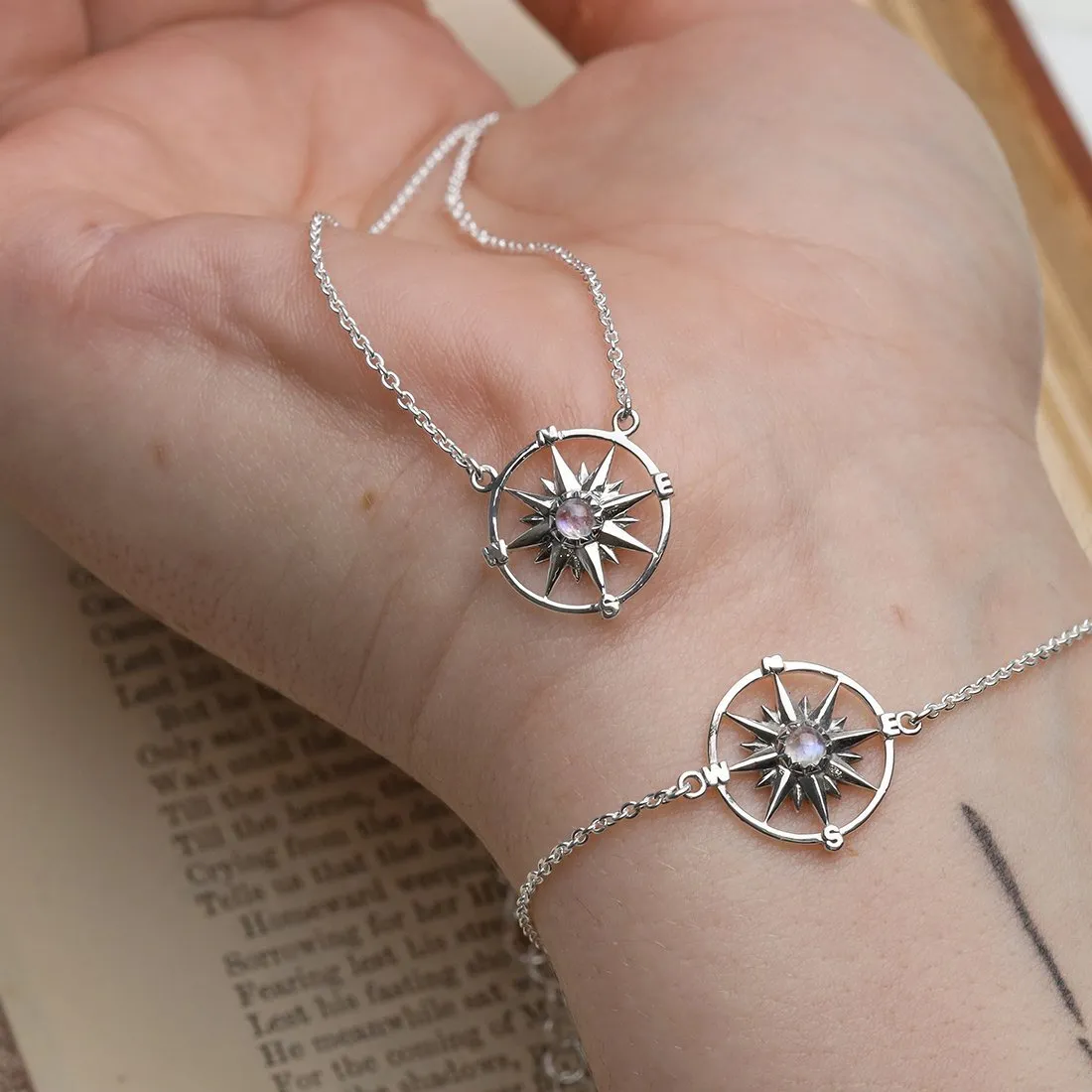 Moonstone Compass Bracelet