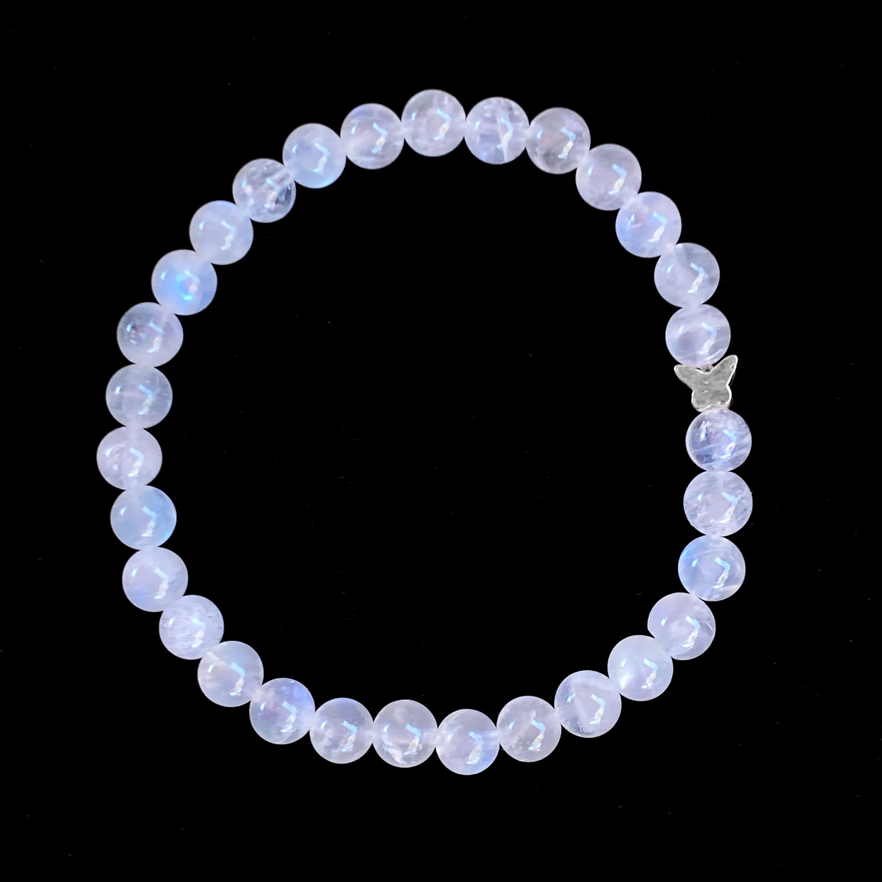 Moonstone gemstone and Butterfly Bracelet