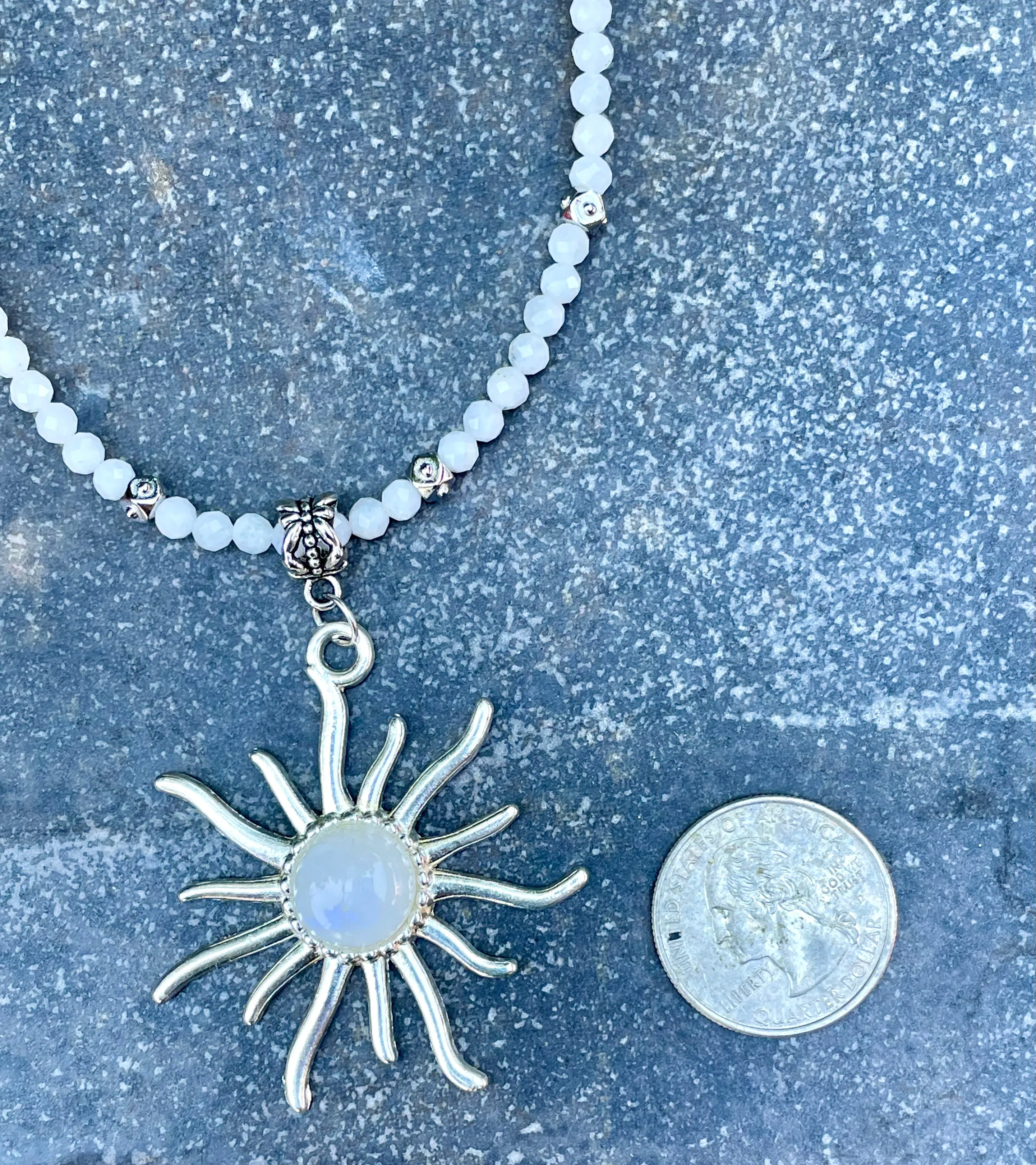 Moonstone Sun Necklace