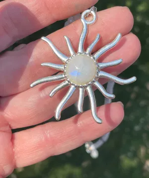 Moonstone Sun Necklace