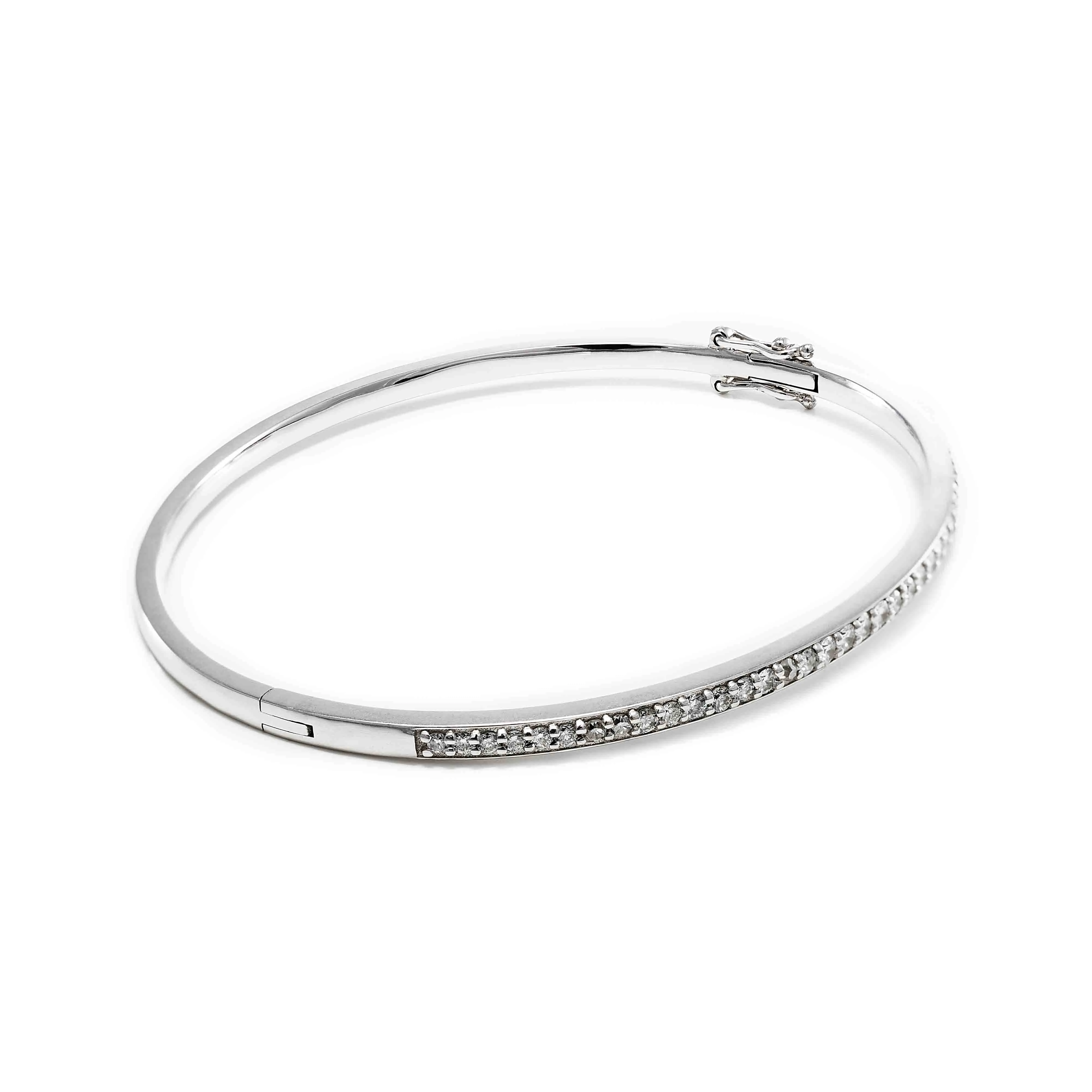 Narrow Diamond Bangle