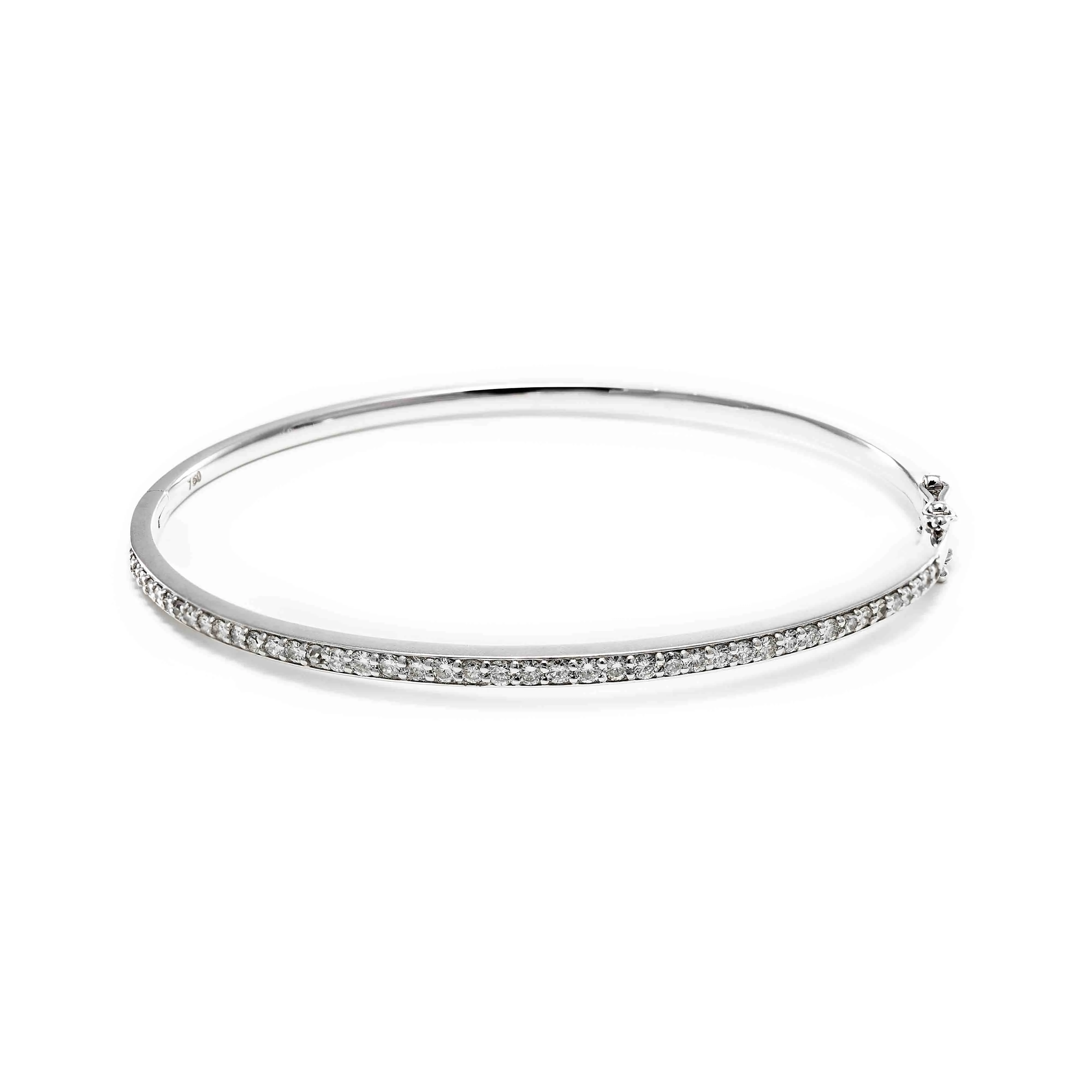 Narrow Diamond Bangle