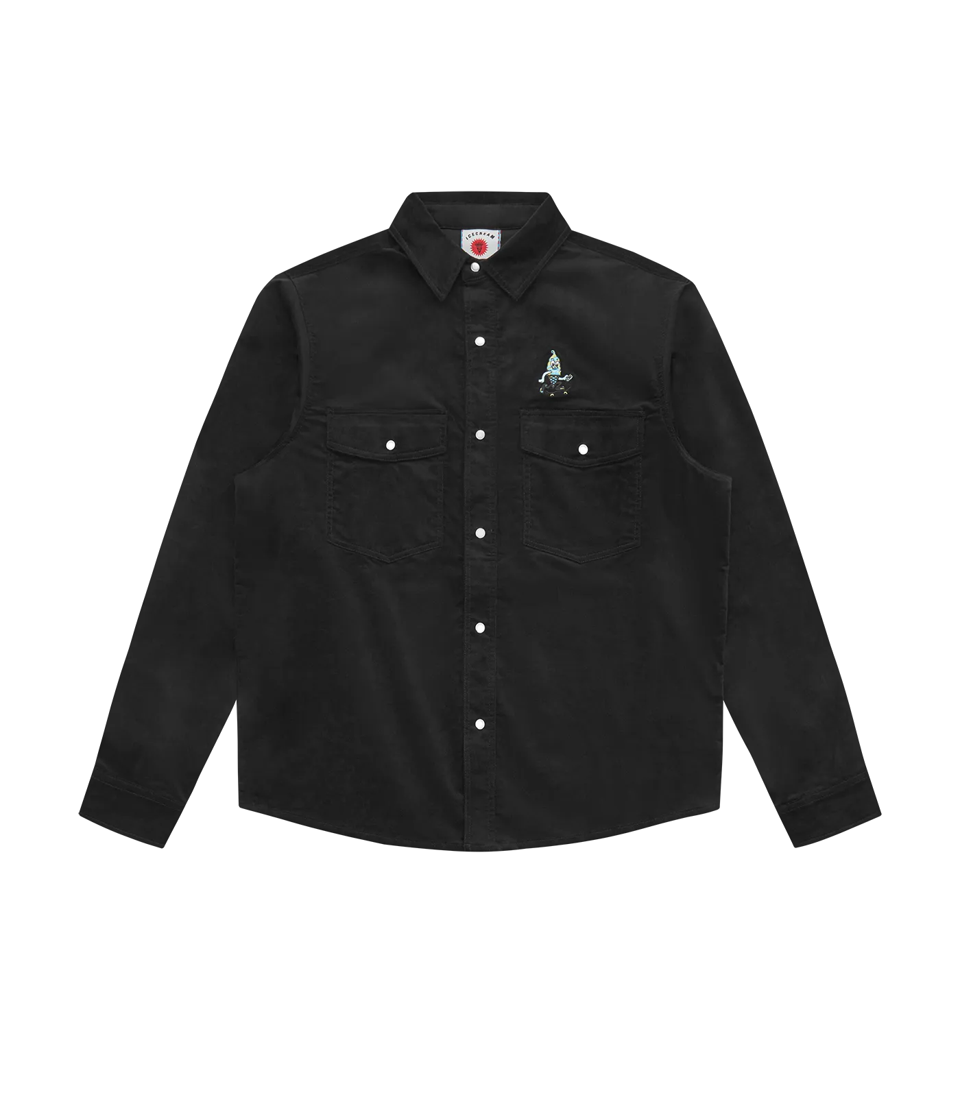 NEEDLE CORD SHIRT - BLACK