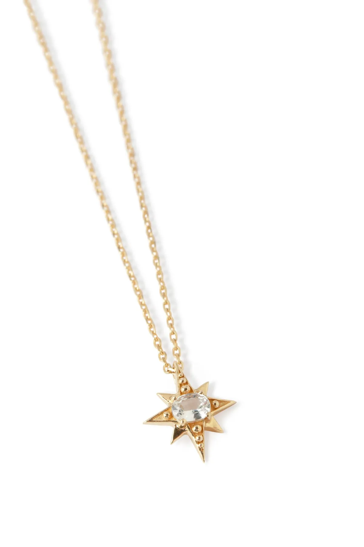 North Star Sapphire Chain Necklace by Celine Daoust