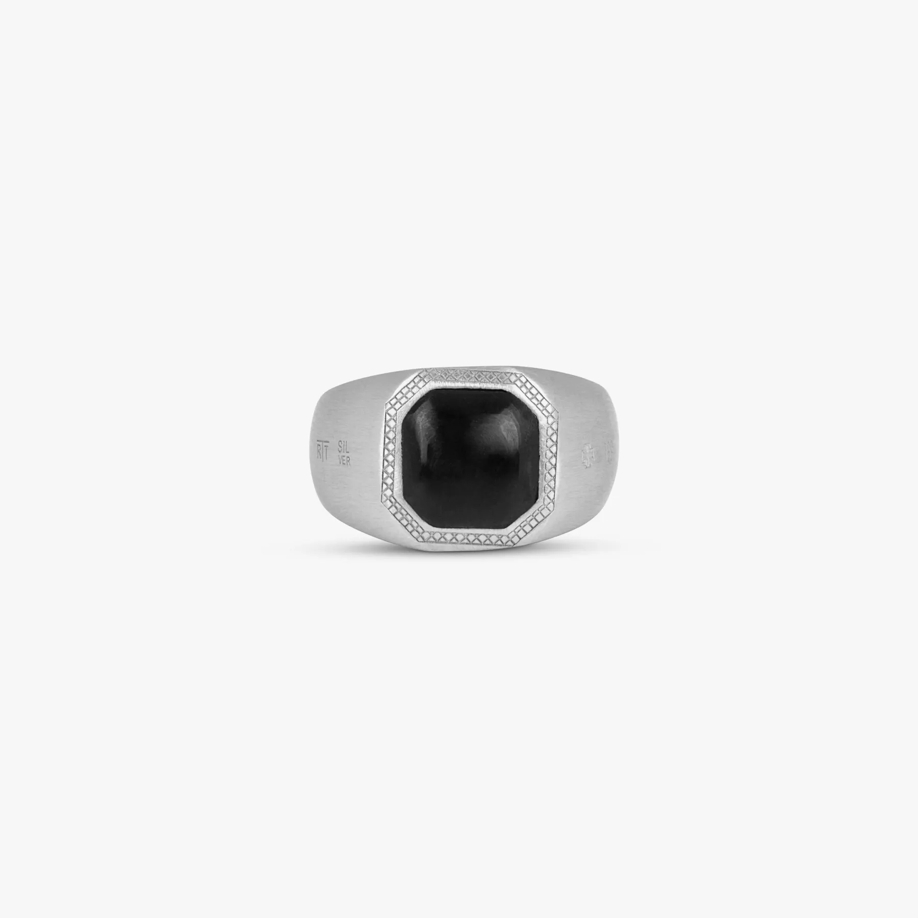 Onyx Signet ring in sterling silver