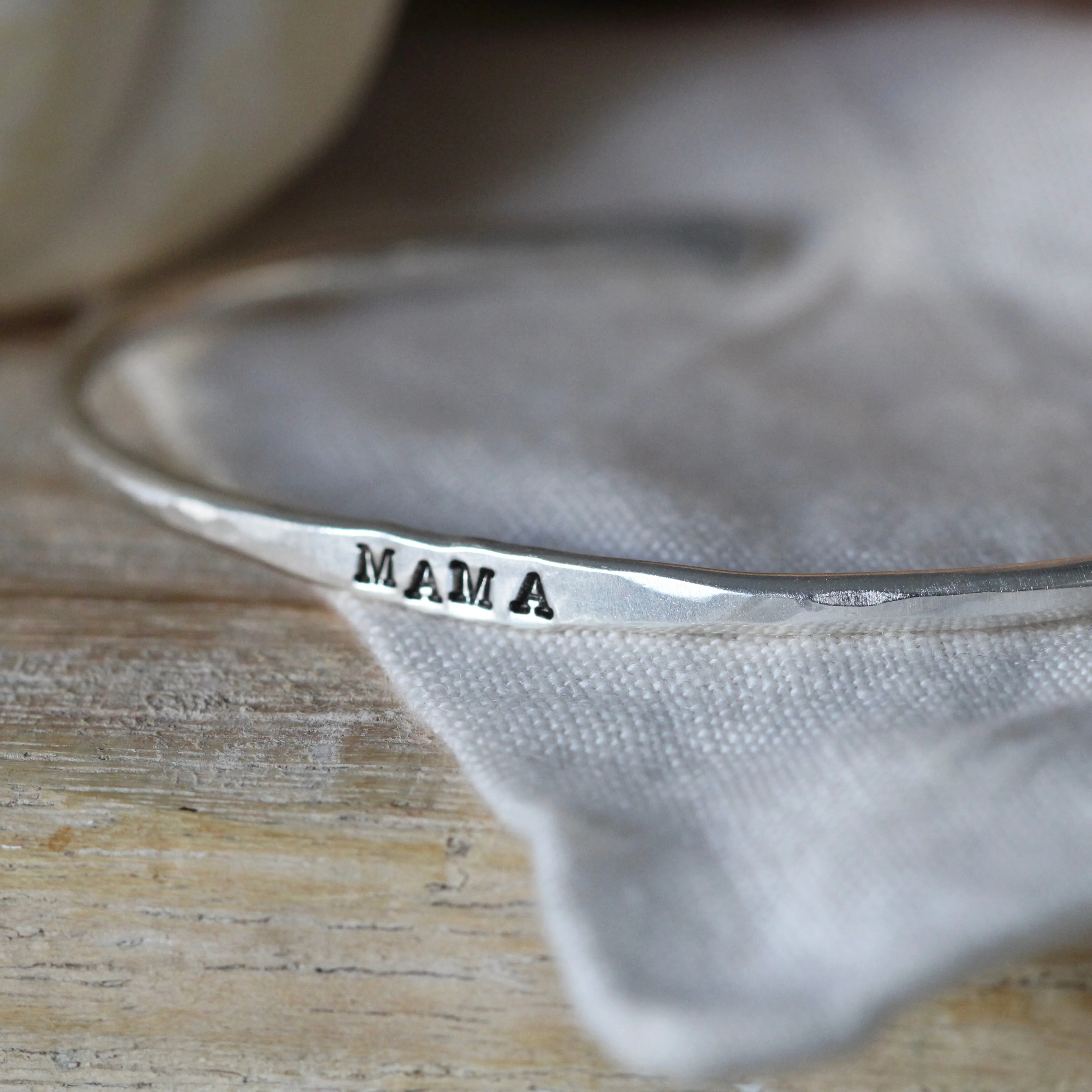 Personalized Sterling Silver Stacking Cuff Bracelet