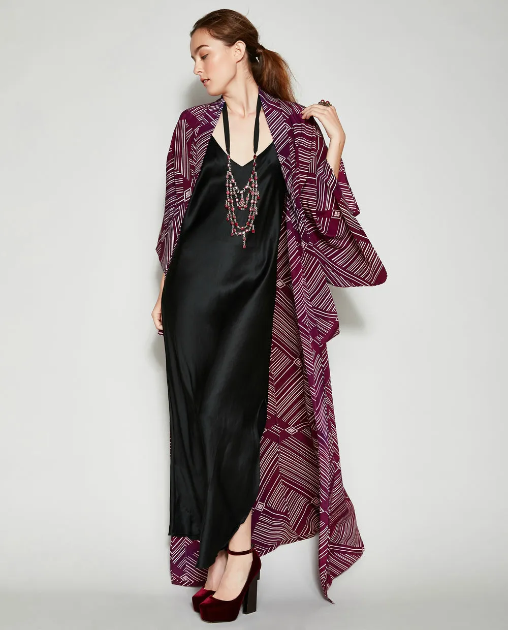 PURPLE RAIN VINTAGE KIMONO