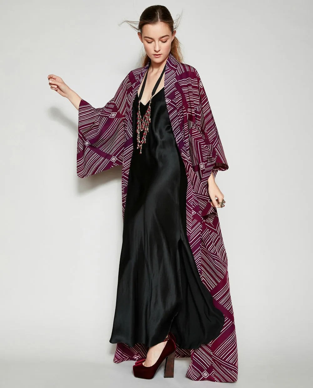 PURPLE RAIN VINTAGE KIMONO