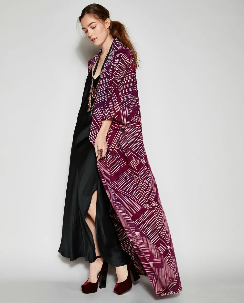 PURPLE RAIN VINTAGE KIMONO