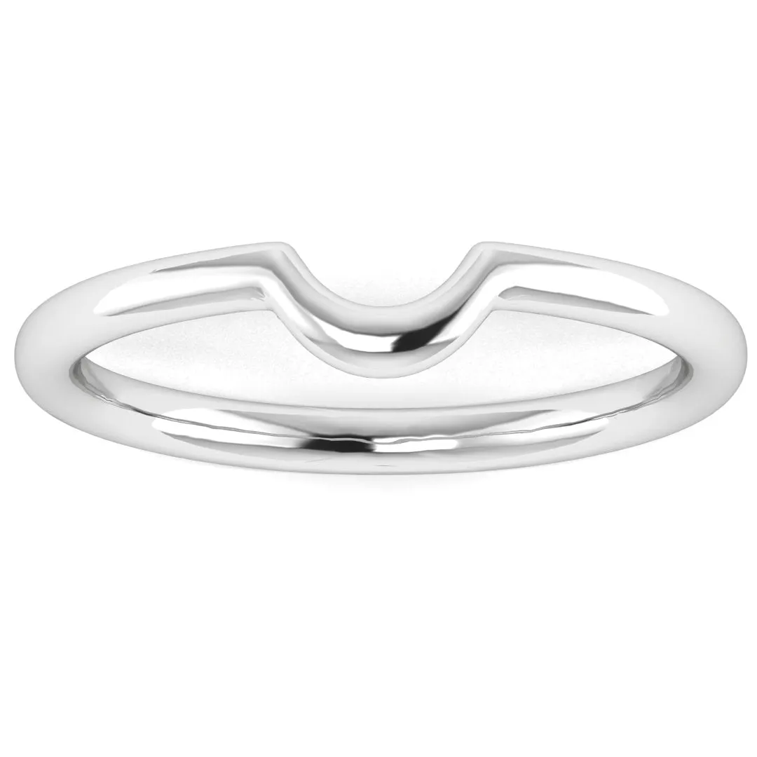 "Delya" Modern Shaped Dipped Centre Eternity Ring ET11