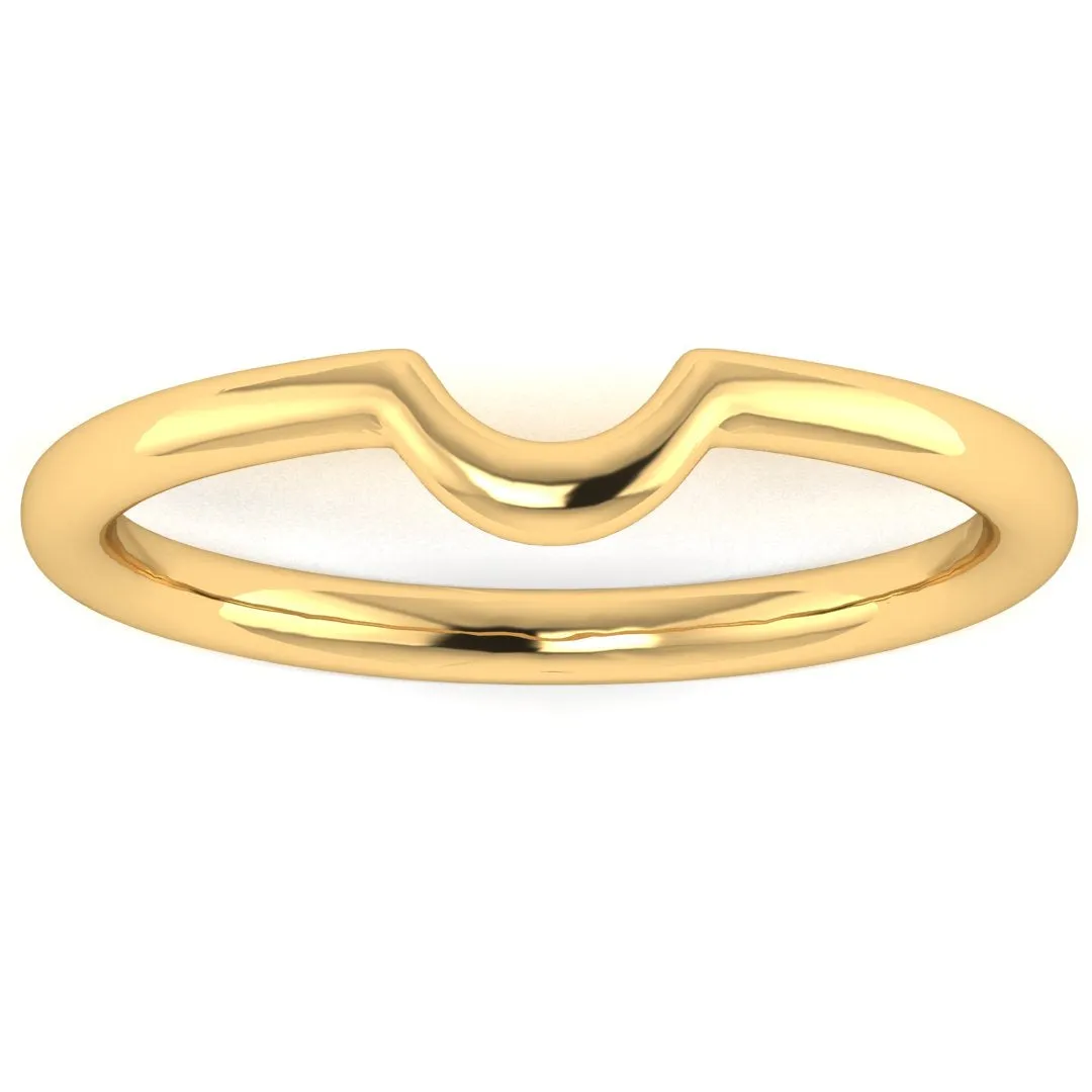 "Delya" Modern Shaped Dipped Centre Eternity Ring ET11