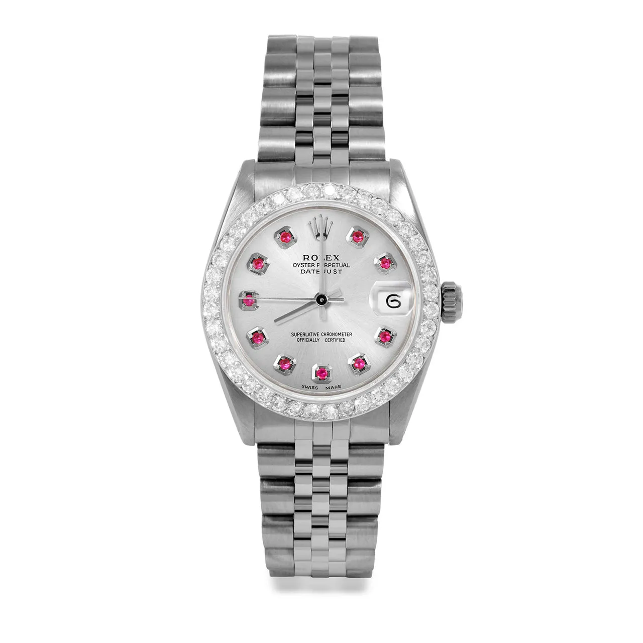 Rolex Datejust 31mm | 6827-SS-SLV-RBY-AM-2CT-JBL