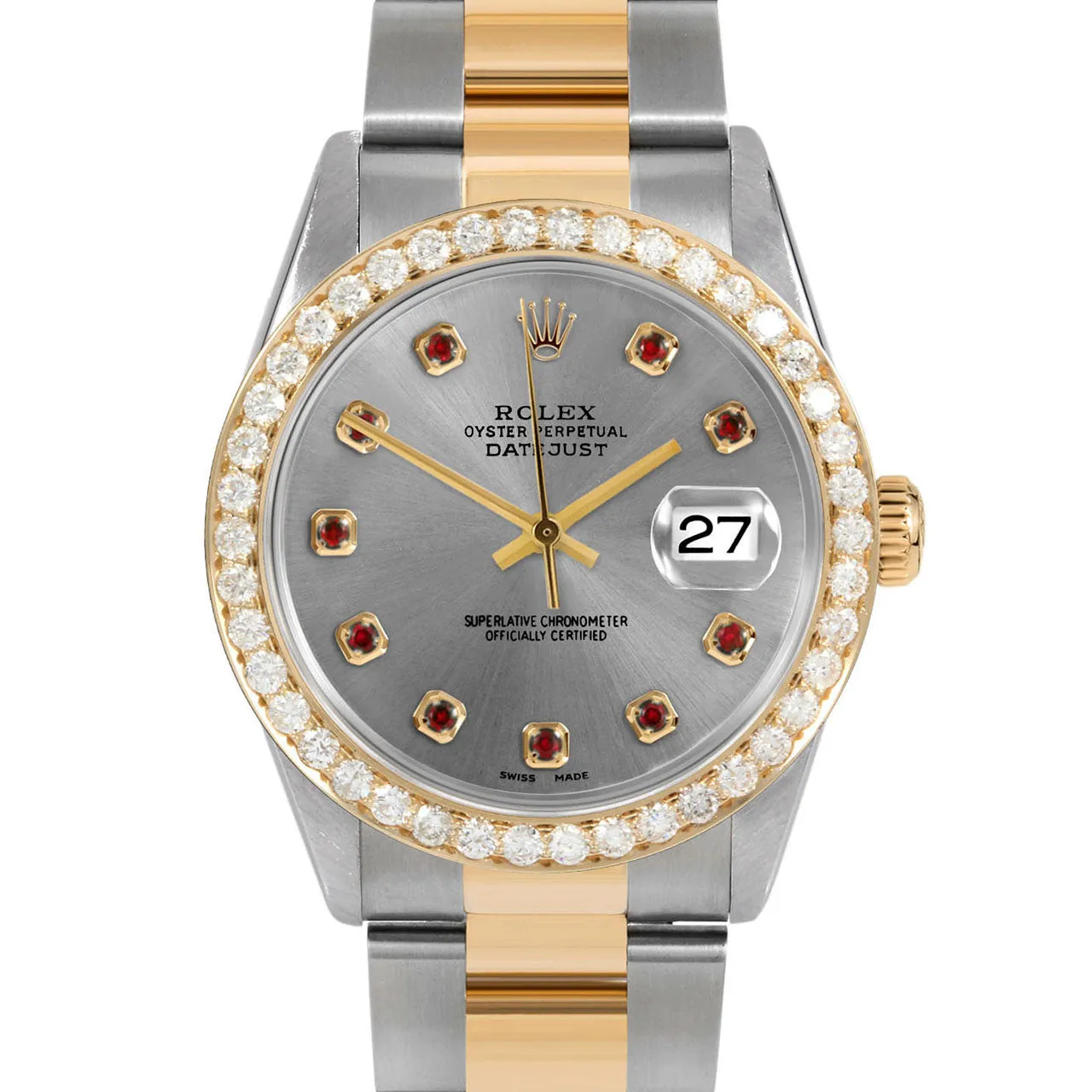 Rolex Datejust 36mm | 16233-SLT-RBY-AM-25CT-OYS