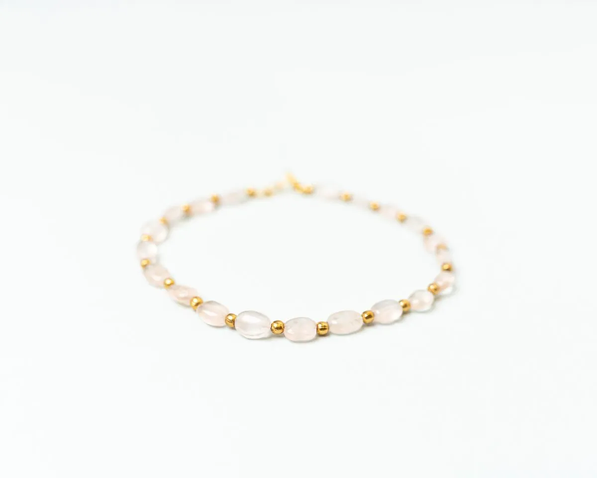 Rose Quartz Anklet