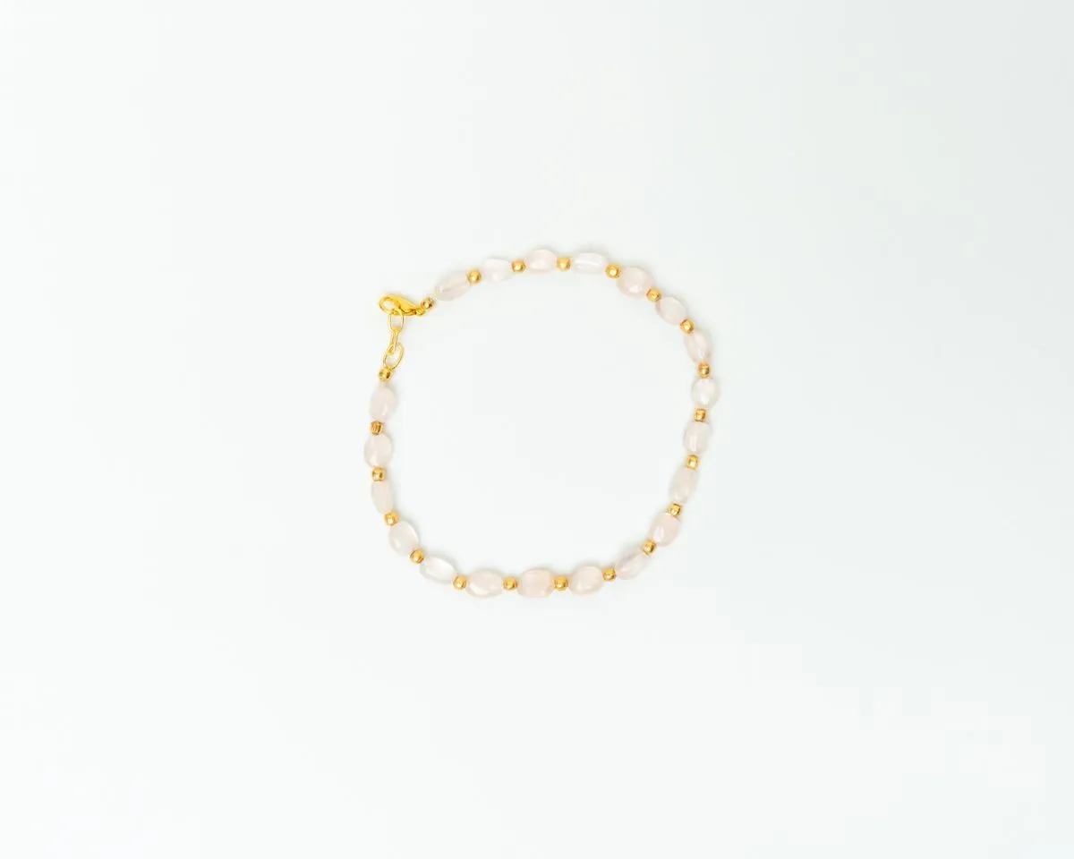 Rose Quartz Anklet