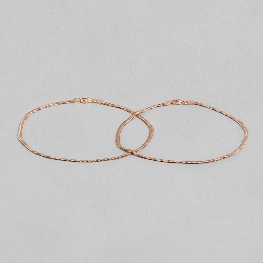 Rosy Radiance Rose Gold-Plated 925 Sterling Silver Anklet