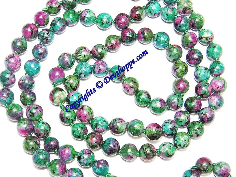 Ruby Zoisite beads mala of Premium quality