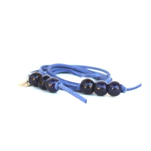 Sapphire Beaded Lariat