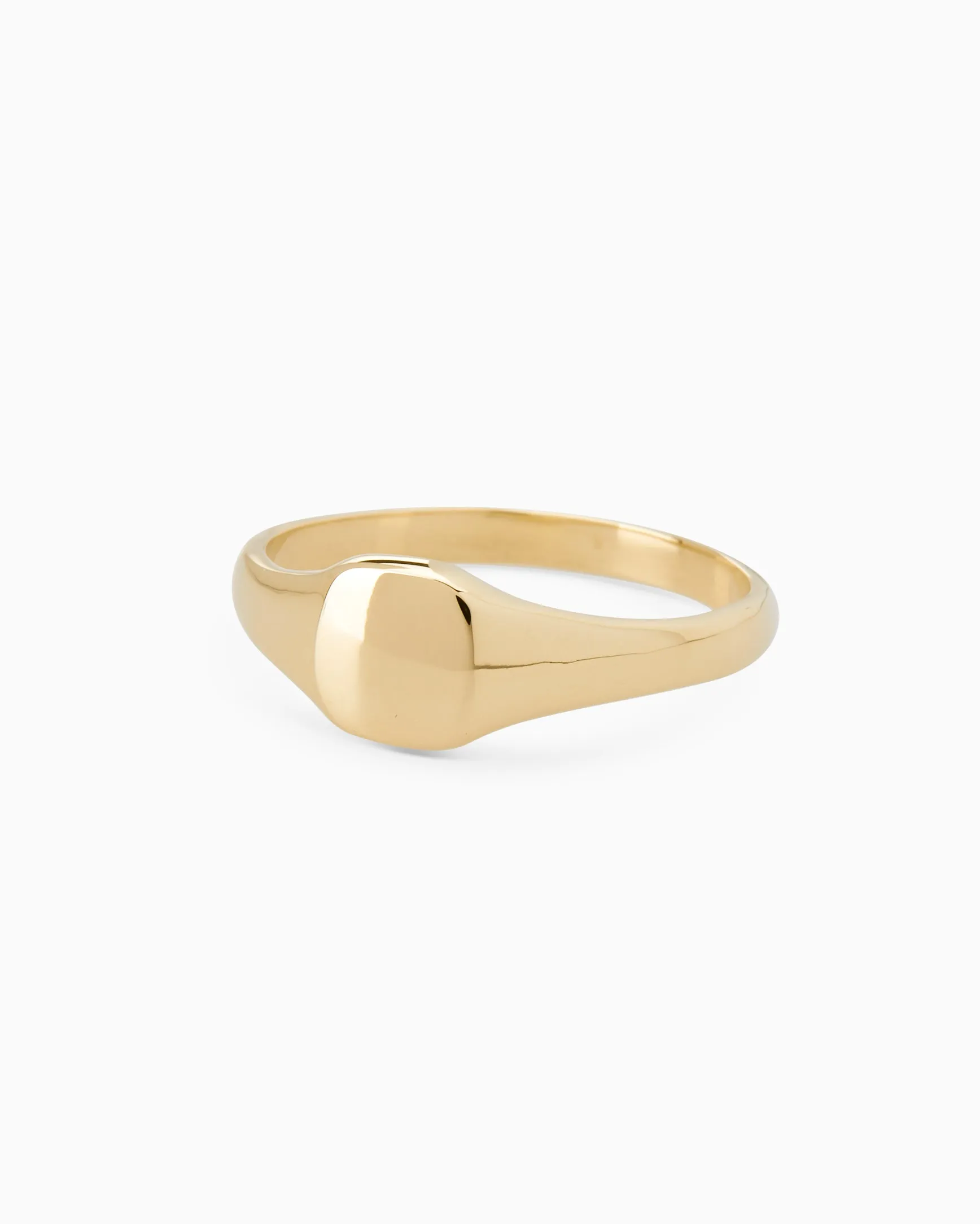 Signature Petite Square Signet Ring | Yellow Gold