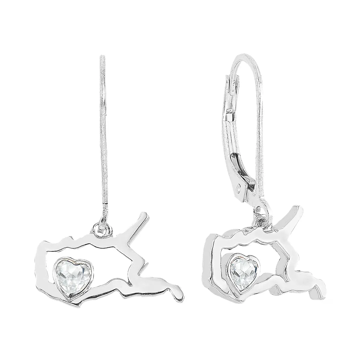 Silver White Sapphire 1/3Ctw Earring